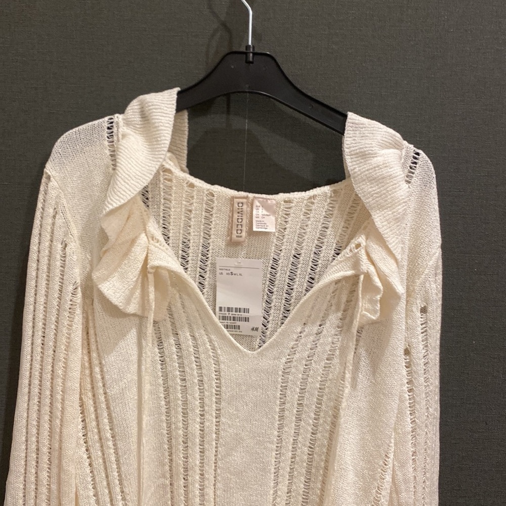 H&M Ruffle Tie Neck Sweater - Picture 6 of 10